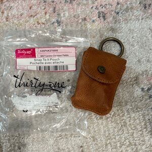 Thirty-One Caramel Snap To It Pouch